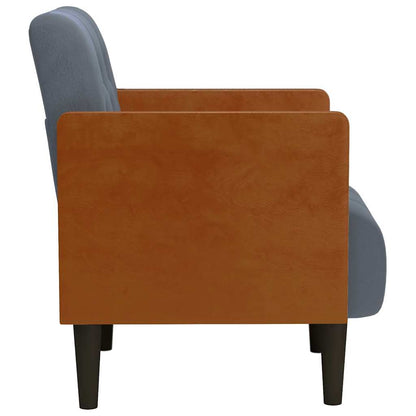 Sessel mit Armlehnen Dunkelgrau 55 cm Samt