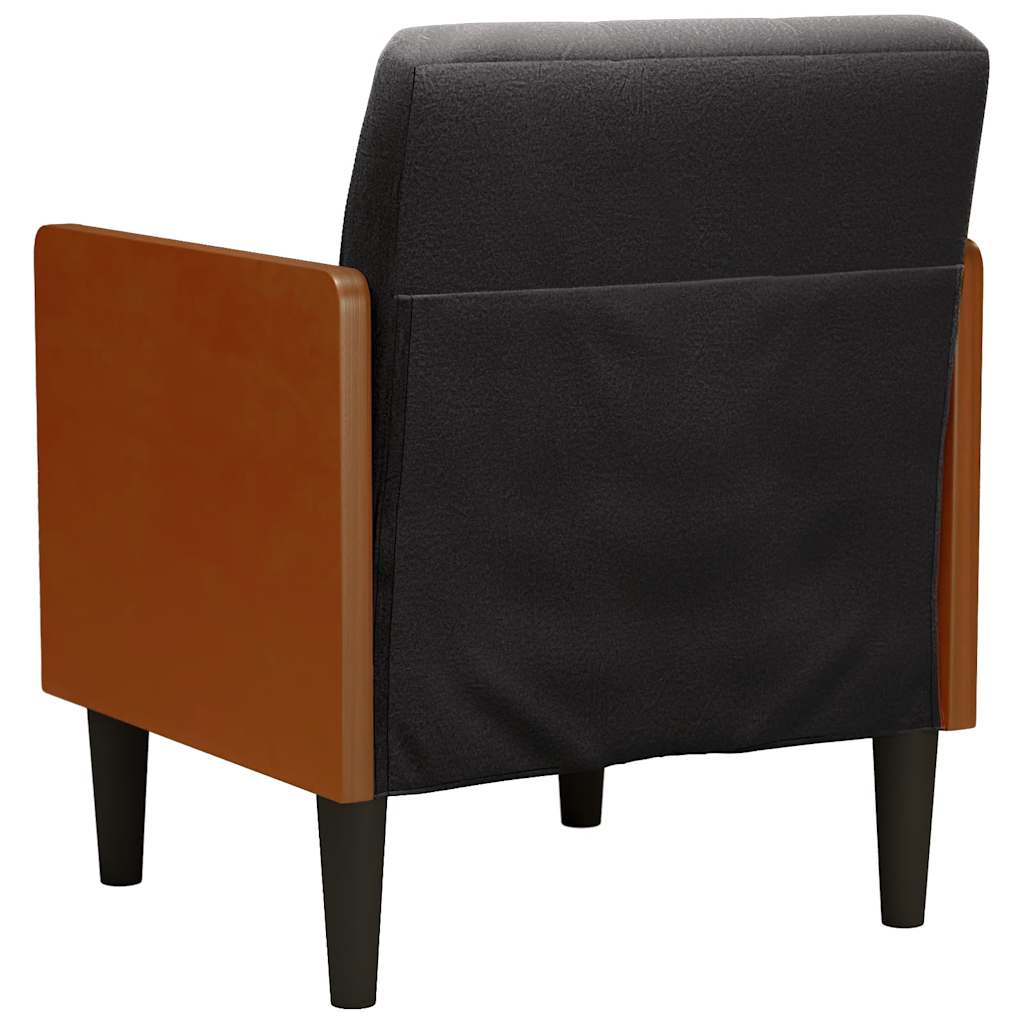 Sessel mit Armlehnen Schwarz 55 cm Samt
