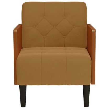 Sessel mit Armlehnen Braun 55 cm Samt