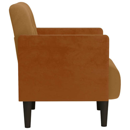 Sessel mit Armlehnen Braun 55 cm Samt