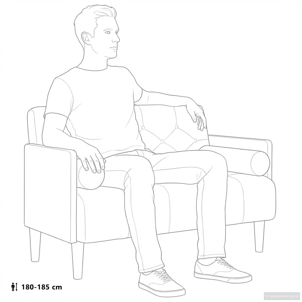 Zweisitzer-Sofa mit Nackenrollen Braun 110 cm Samt