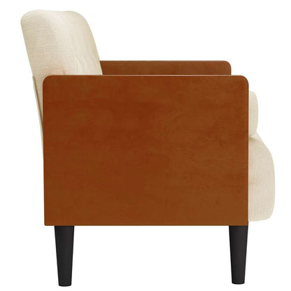 Zweisitzer-Sofa mit Nackenrollen 110 cm Leinen