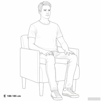 Zweisitzer-Sofa mit Nackenrollen 110 cm Leinen