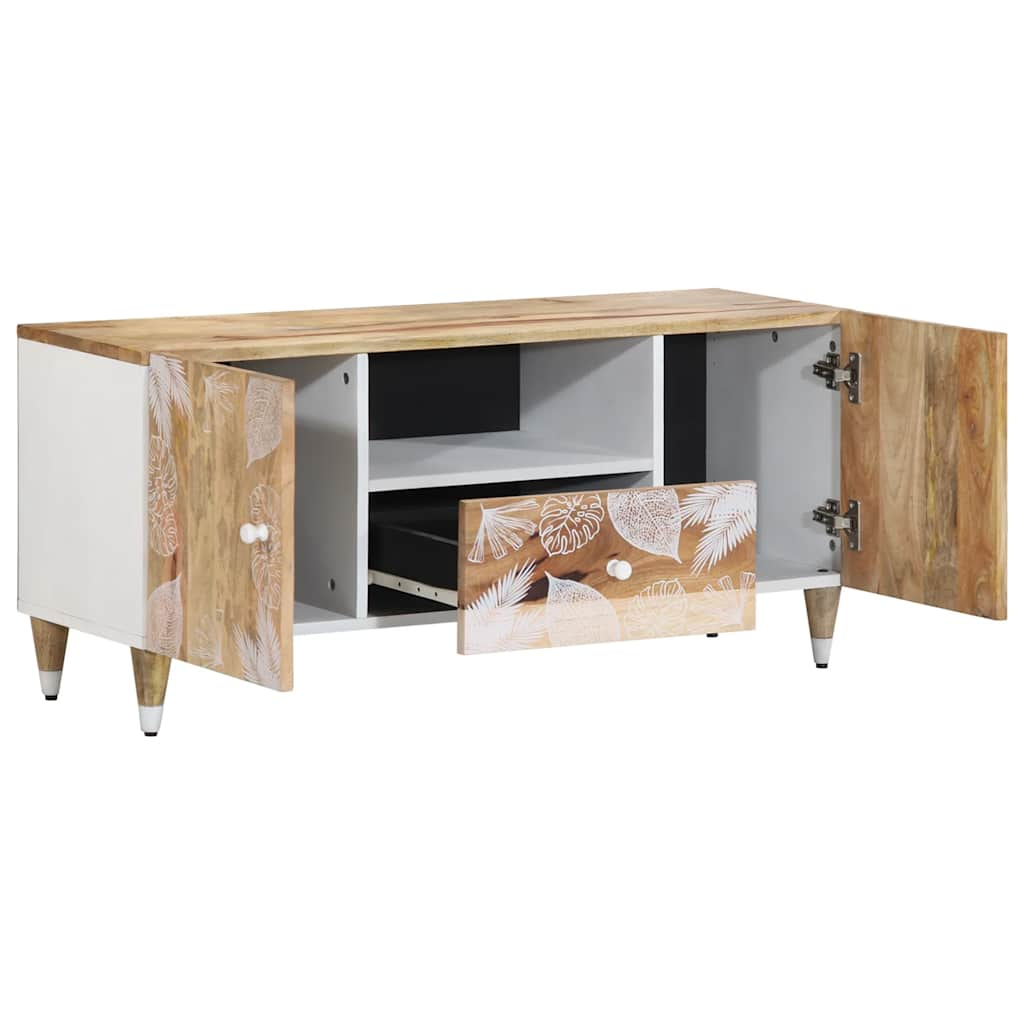 TV-Schrank 105x33,5x46 cm Massivholz Mango