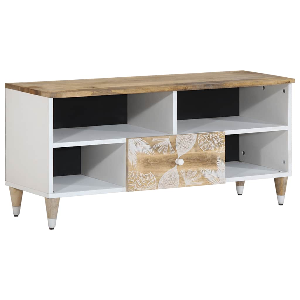 TV-Schrank 100x33,5x46 cm Massivholz Mango