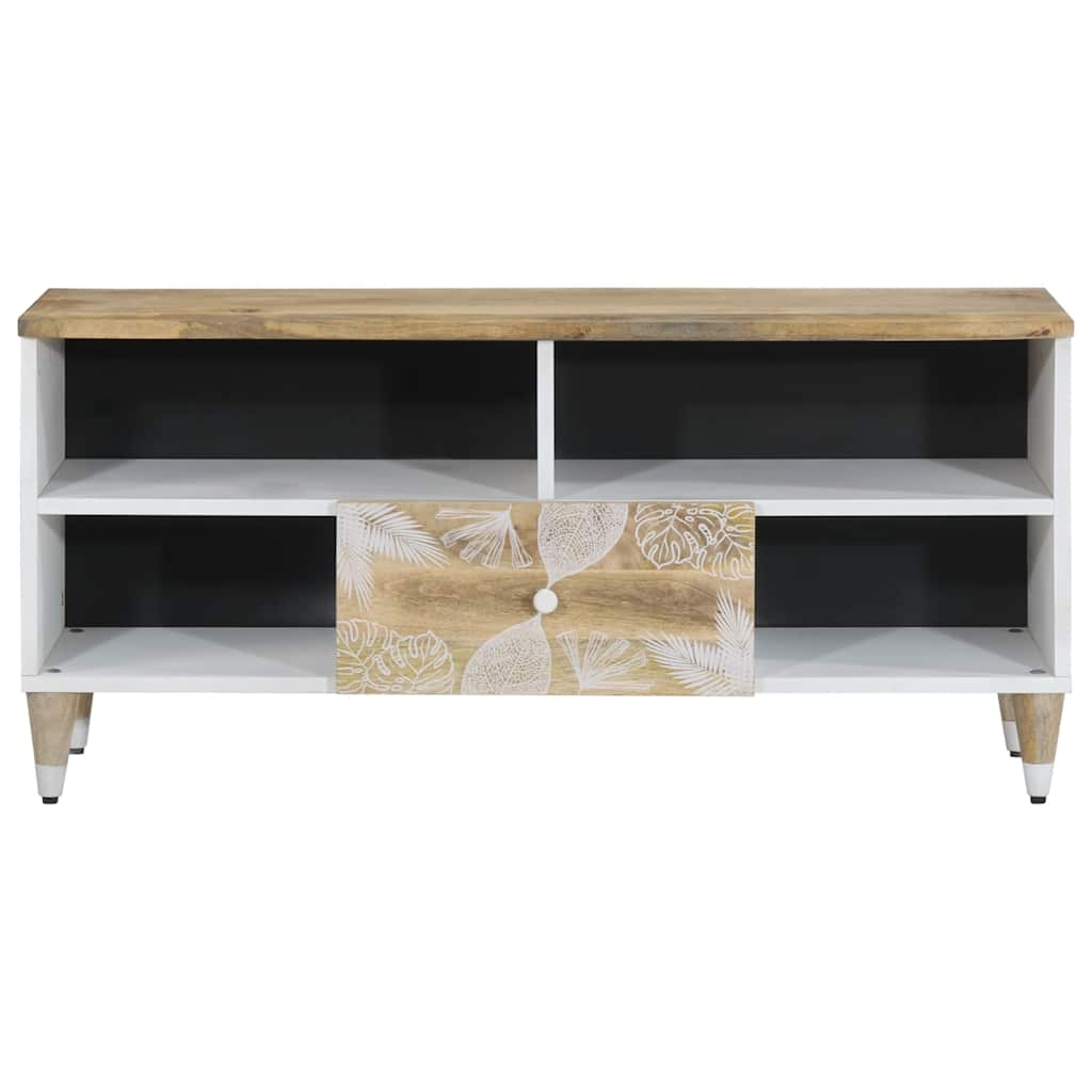 TV-Schrank 100x33,5x46 cm Massivholz Mango