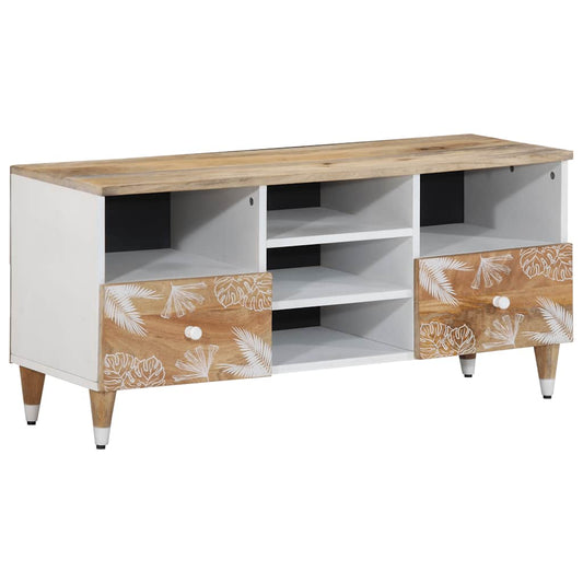 TV-Schrank 100x33,5x46 cm Massivholz Mango