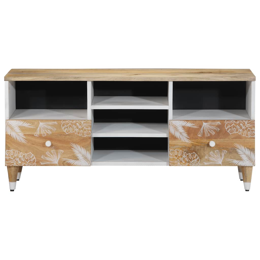 TV-Schrank 100x33,5x46 cm Massivholz Mango