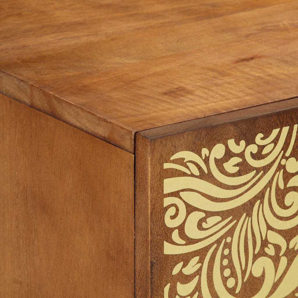 TV-Schränk mit Regal Braun 105 x 33,5 x 46 cm Massivholz Mango