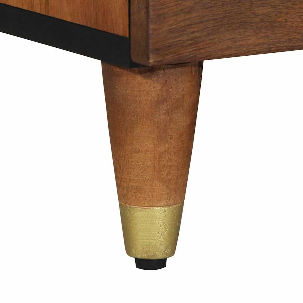 TV-Schränk mit Regal mit Speicher Braun Massivholz Mango
