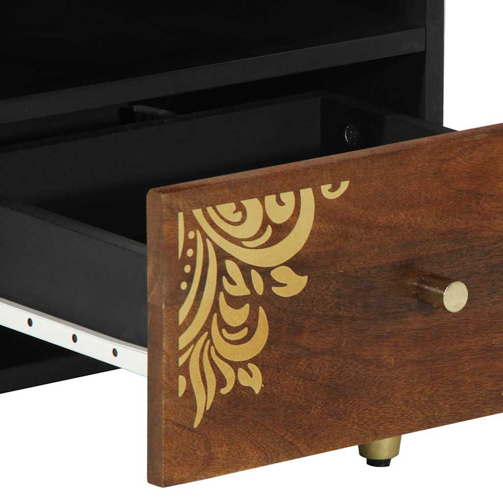 Nachttisch Honigbraun 40 x 33 x 46 cm Massivholz Mango