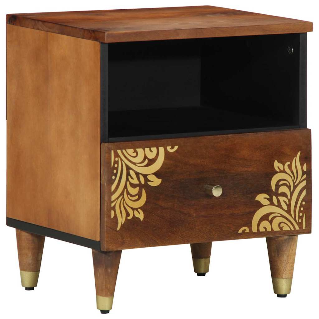 Nachttisch Honigbraun 40 x 33 x 46 cm Massivholz Mango