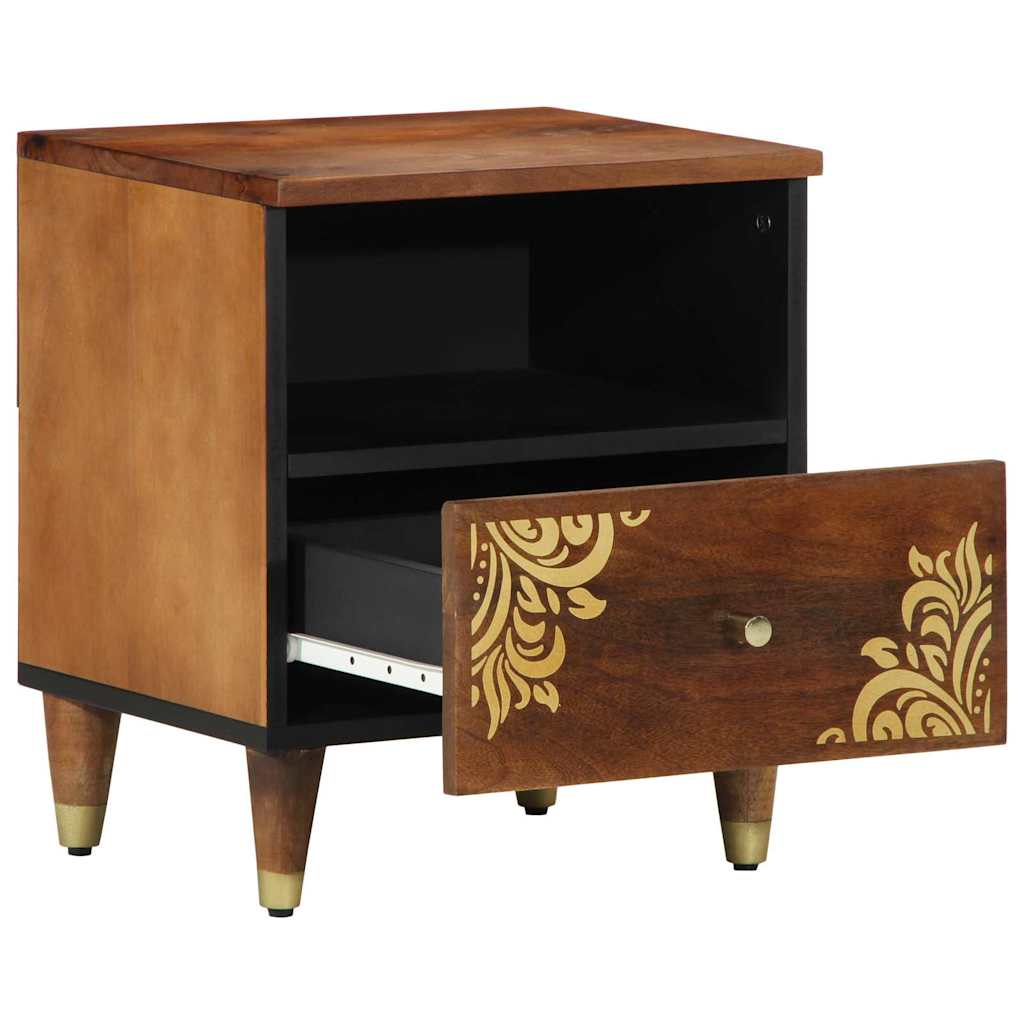 Nachttisch Honigbraun 40 x 33 x 46 cm Massivholz Mango