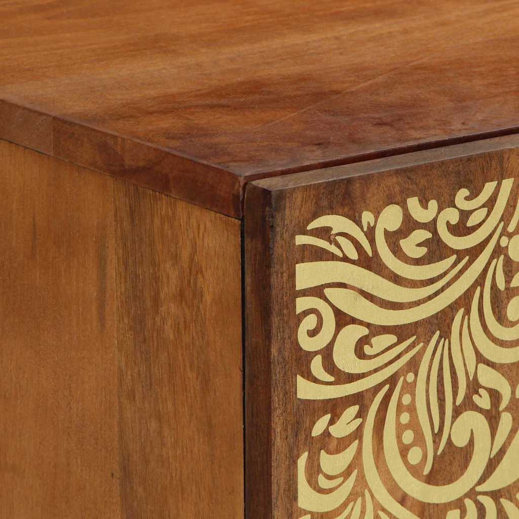 TV-Schränk mit Regal Braun 105 x 33,5 x 46 cm Massivholz Mango