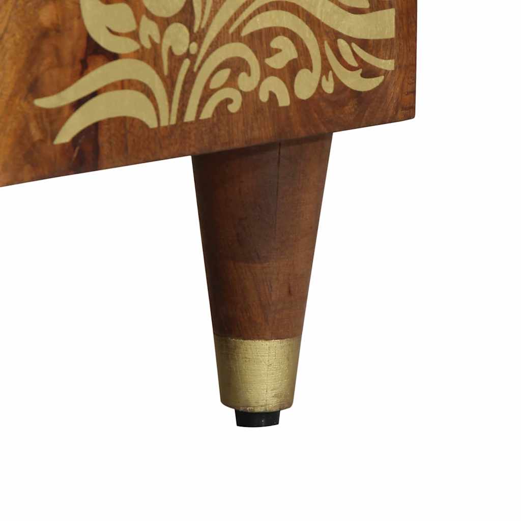 TV-Schränk mit Regal Braun 105 x 33,5 x 46 cm Massivholz Mango