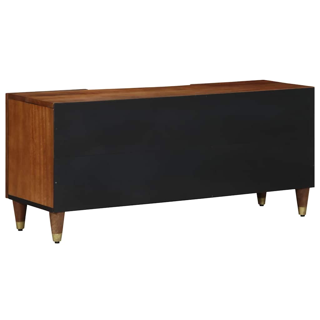 TV-Schränk mit Regal Braun 105 x 33,5 x 46 cm Massivholz Mango