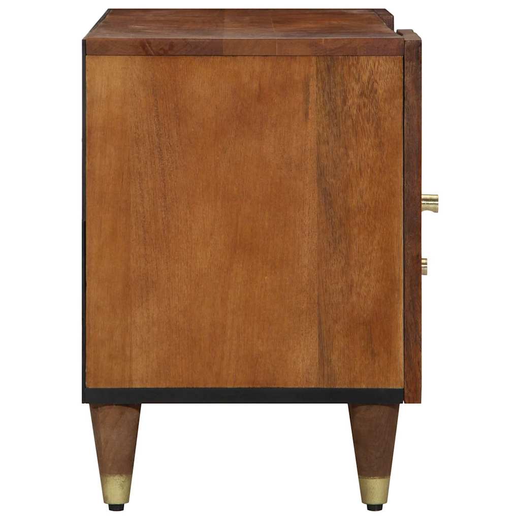 TV-Schränk mit Regal Braun 105 x 33,5 x 46 cm Massivholz Mango