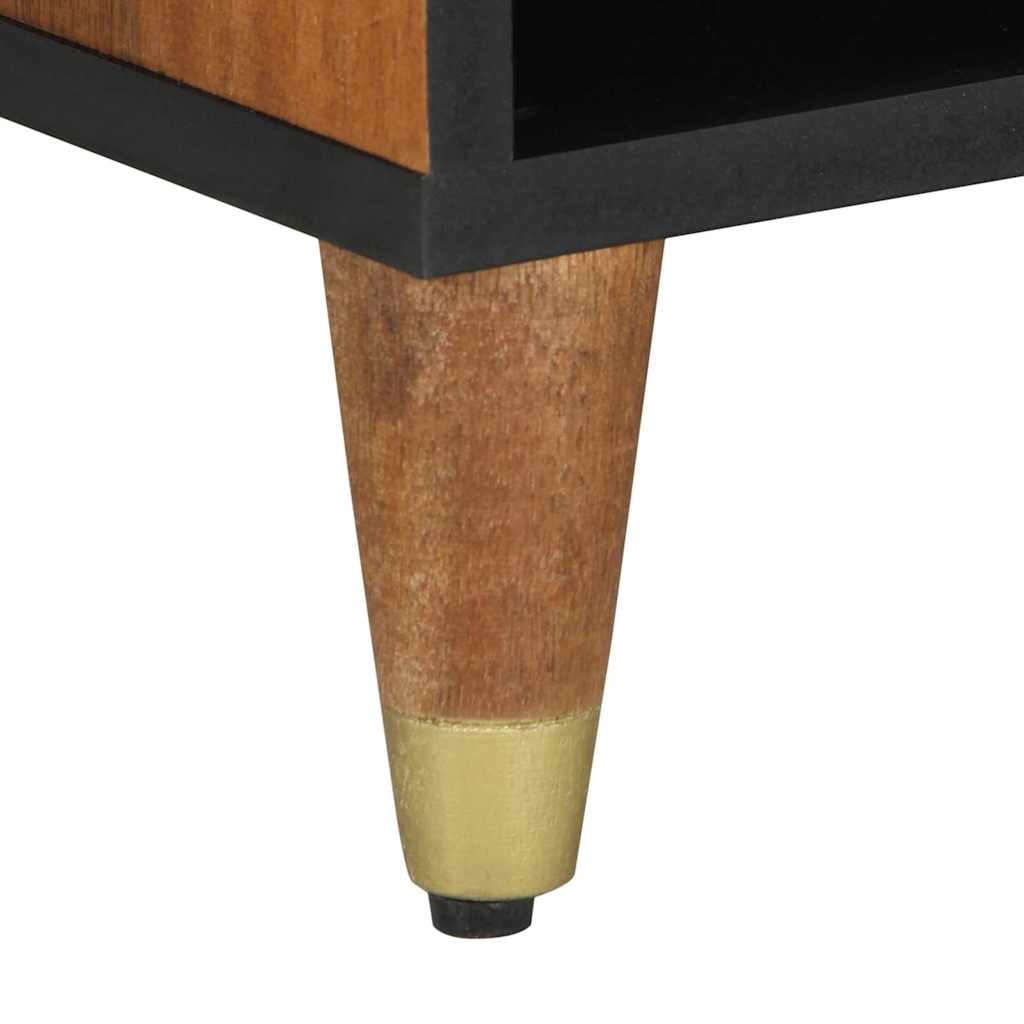 TV-Schränk mit Regal Braun 80 x 31,5 x 46 cm Massivholz Mango
