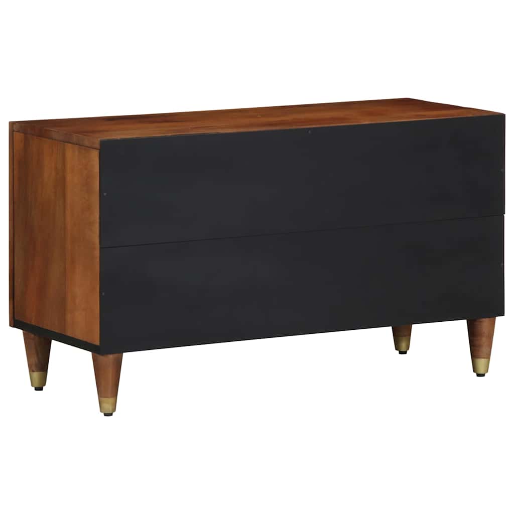 TV-Schränk mit Regal Braun 80 x 31,5 x 46 cm Massivholz Mango