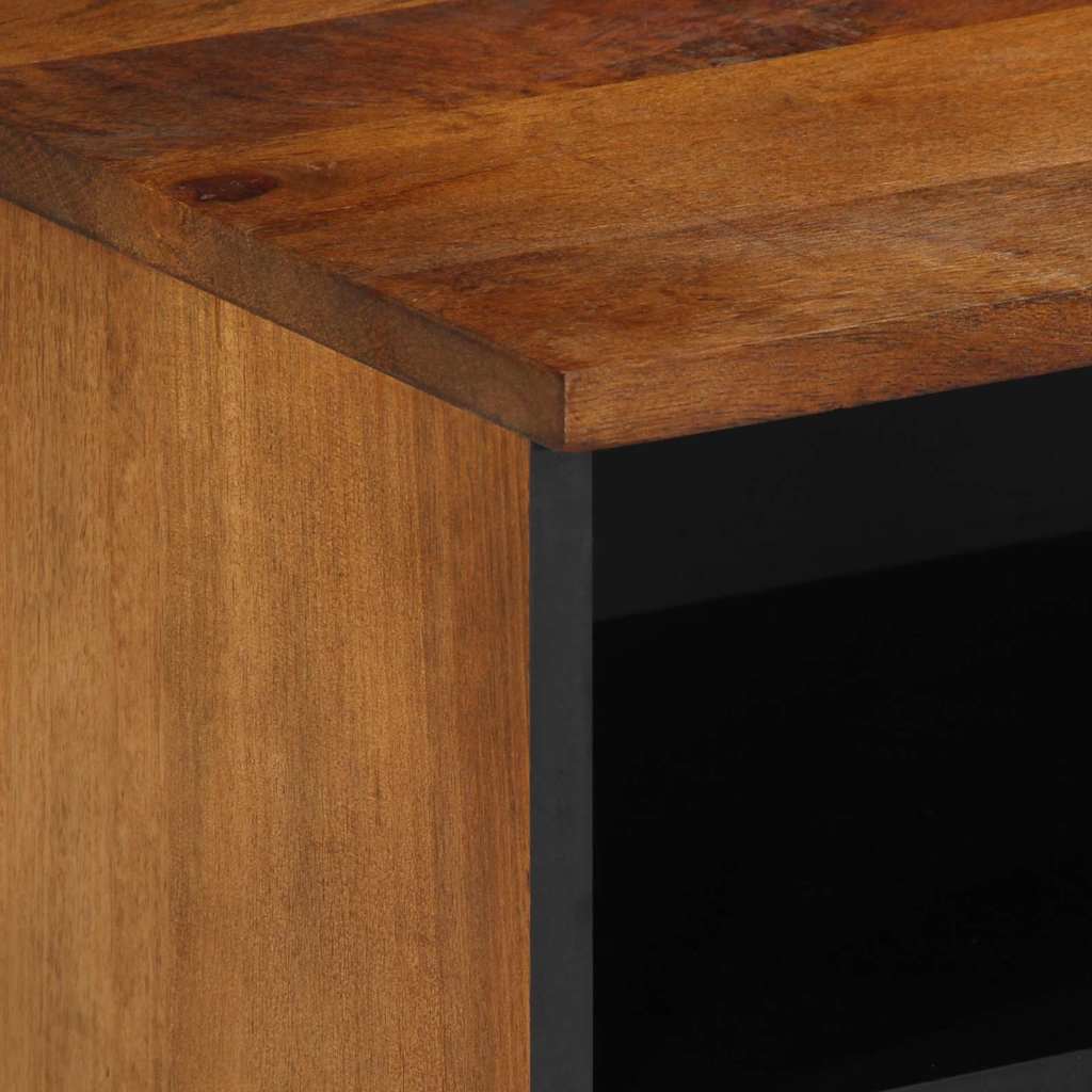 TV-Schränk mit Regal Braun 100 x 33.5 x 46 cm Massivholz Mango