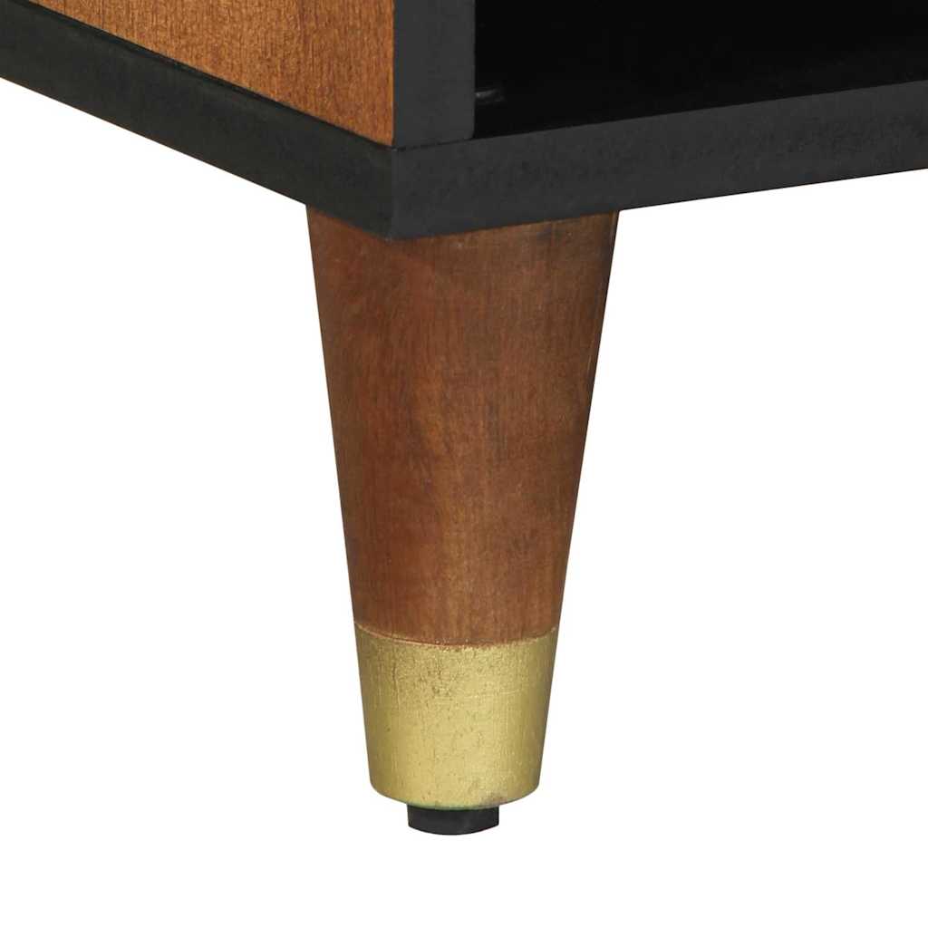 TV-Schränk mit Regal Braun 100 x 33.5 x 46 cm Massivholz Mango