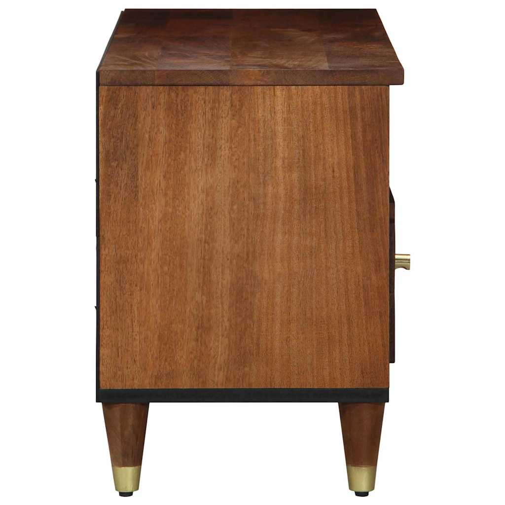 TV-Schränk mit Regal Braun 100 x 33.5 x 46 cm Massivholz Mango