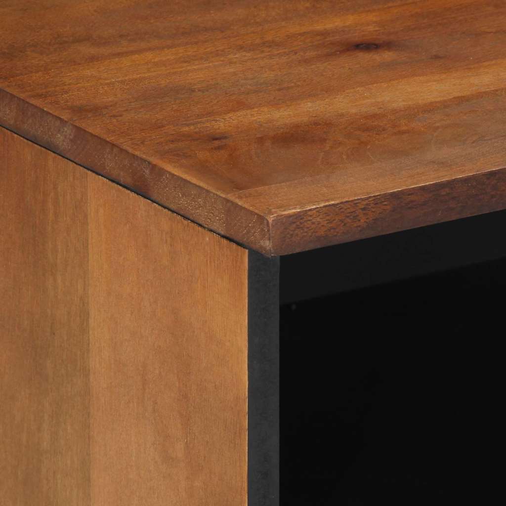 TV-Schränk mit Regal Braun 80 x 33.5 x 46 cm Massivholz Mango