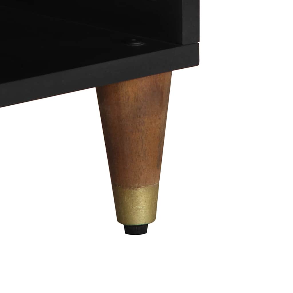 TV-Schränk mit Regal Braun 80 x 33.5 x 46 cm Massivholz Mango