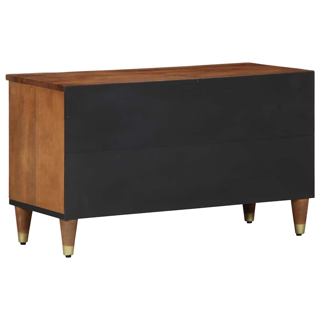 TV-Schränk mit Regal Braun 80 x 33.5 x 46 cm Massivholz Mango