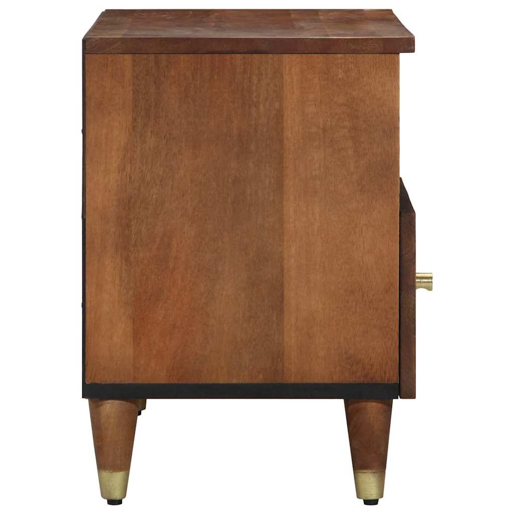TV-Schränk mit Regal Braun 80 x 33.5 x 46 cm Massivholz Mango