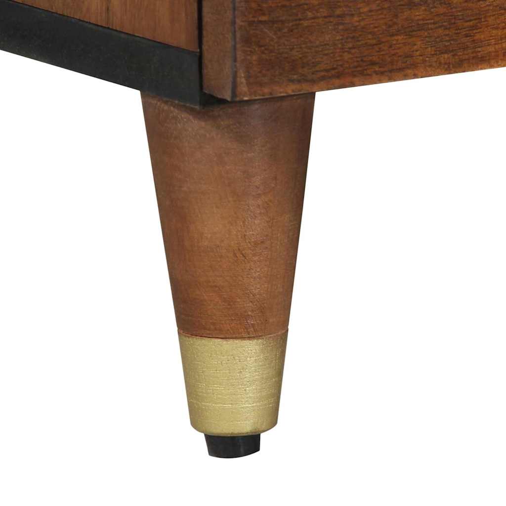 TV-Schränk mit Regal Braun 100 x 33.5 x 46 cm Massivholz Mango