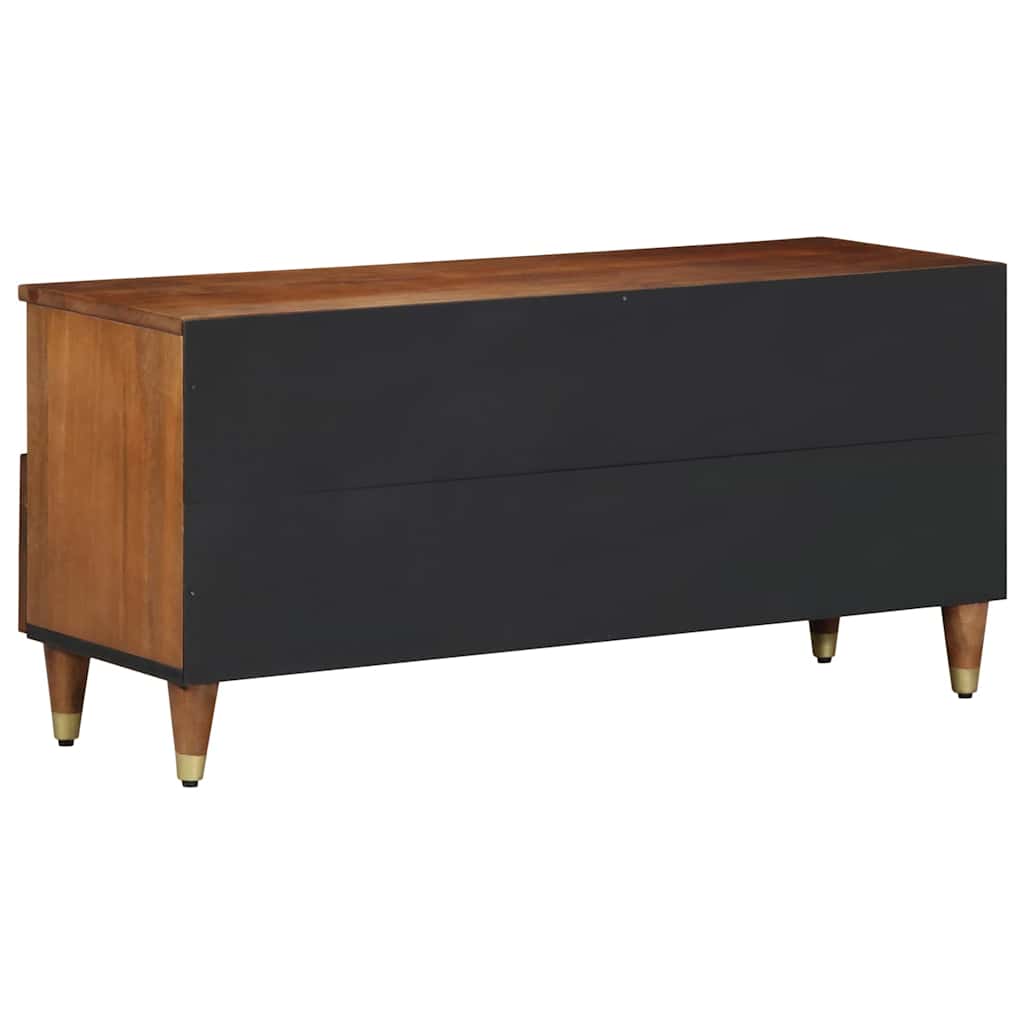 TV-Schränk mit Regal Braun 100 x 33.5 x 46 cm Massivholz Mango