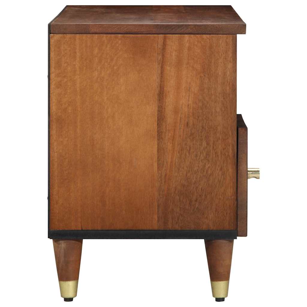 TV-Schränk mit Regal Braun 100 x 33.5 x 46 cm Massivholz Mango
