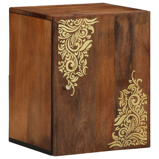 Badezimmer-Wandschrank mit Speicher Honigbraun 38 x 33 x 48 cm