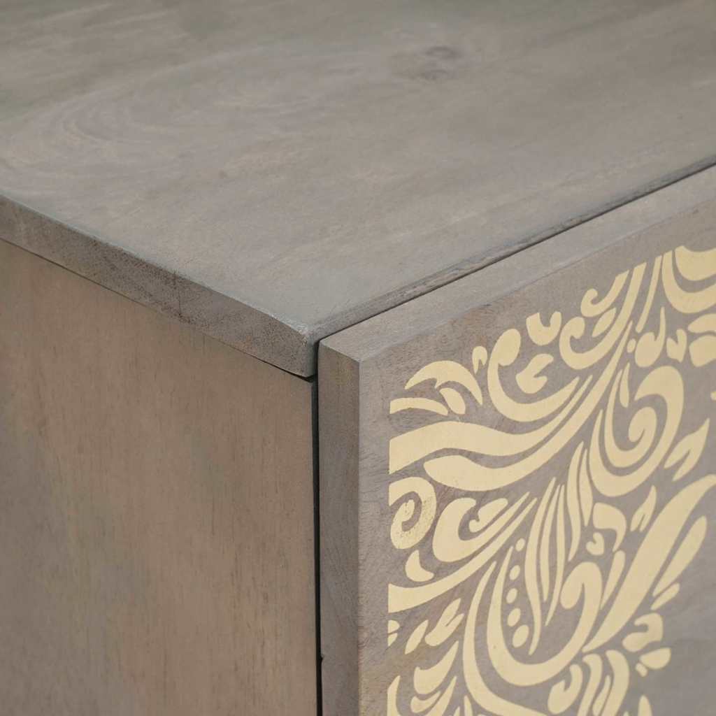 Bedside Cabinet with Door 2 stk. Grau 40 x 33 x 46 cm