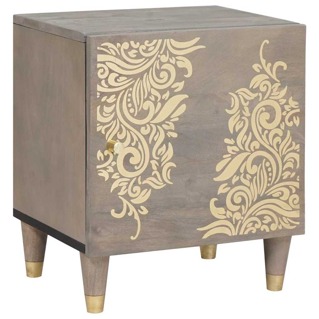Bedside Cabinet with Door 2 stk. Grau 40 x 33 x 46 cm