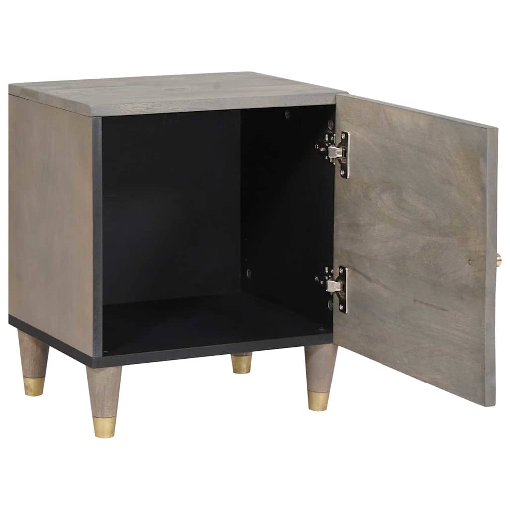 Bedside Cabinet with Door 2 stk. Grau 40 x 33 x 46 cm