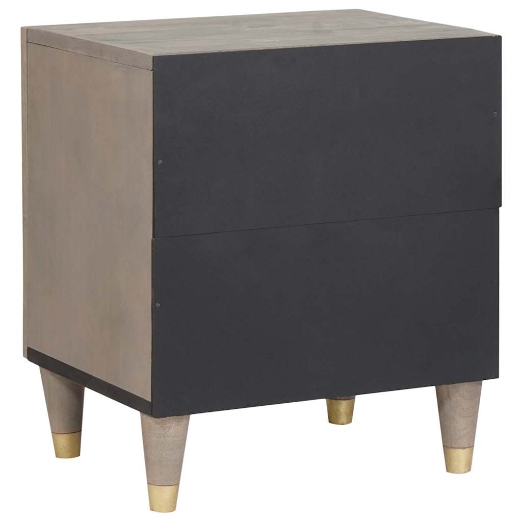 Bedside Cabinet with Door 2 stk. Grau 40 x 33 x 46 cm