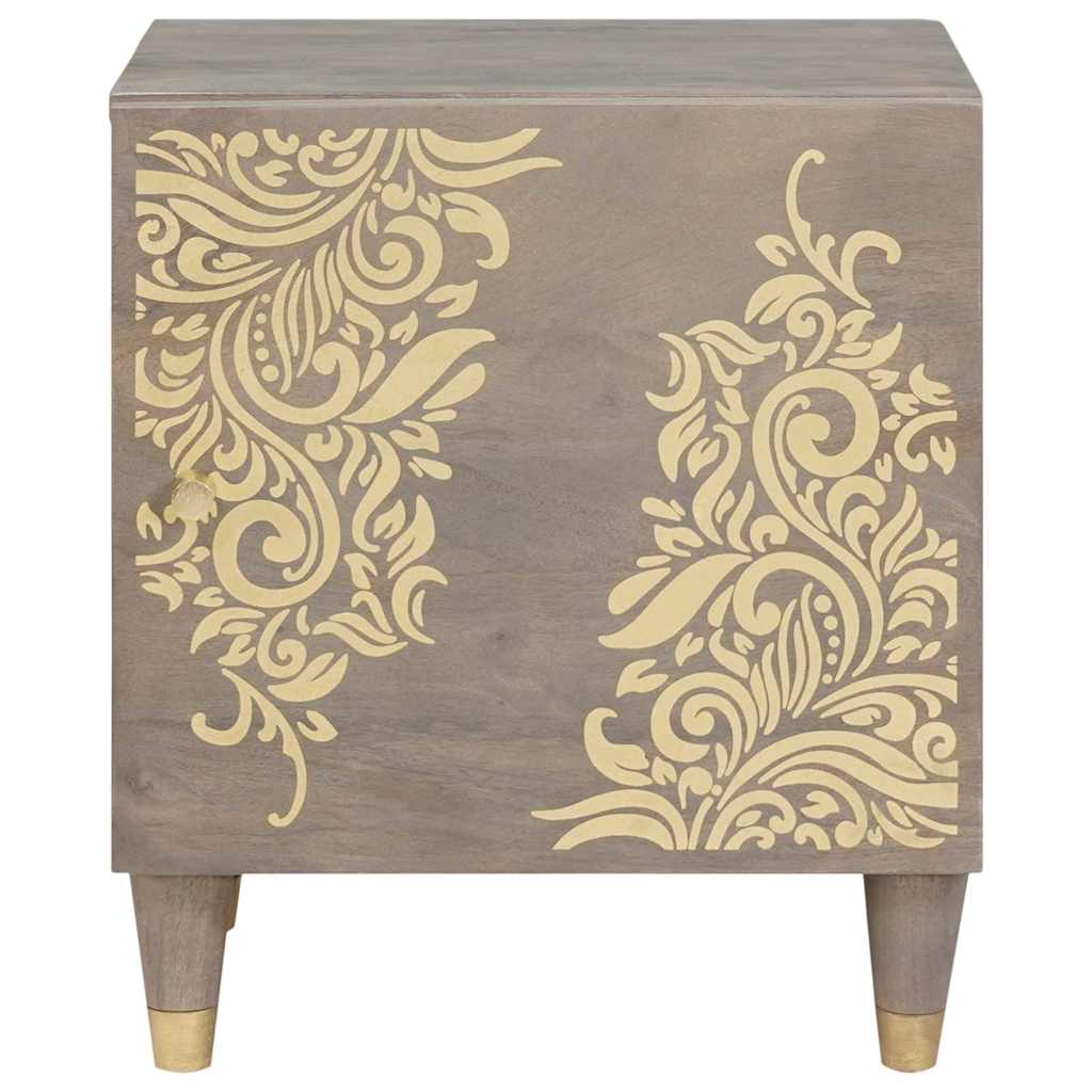 Bedside Cabinet with Door 2 stk. Grau 40 x 33 x 46 cm