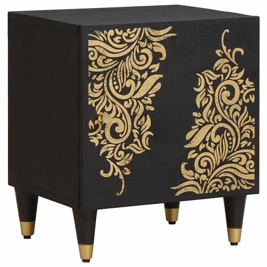 Bedside Cabinet with Door Schwarz 40 x 33 x 46 cm