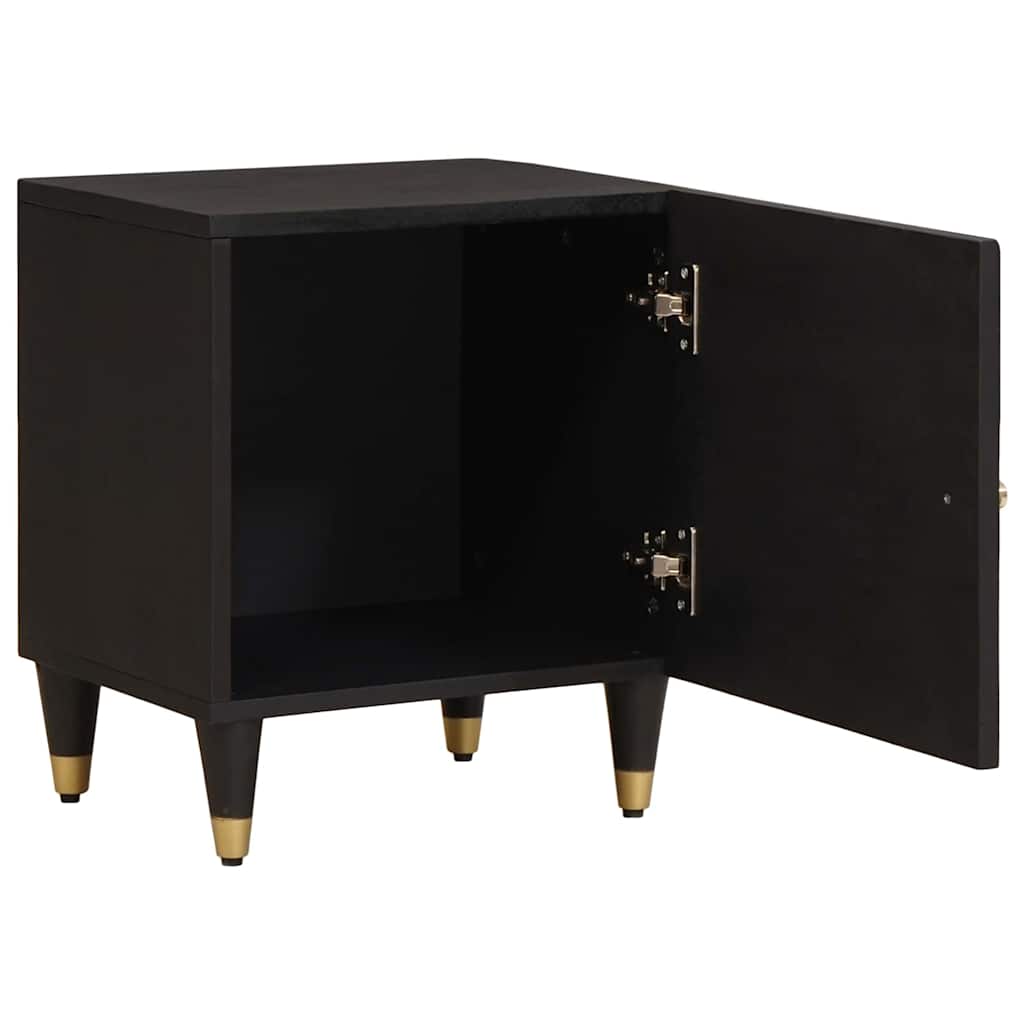 Bedside Cabinet with Door 2 stk. Schwarz 40 x 33 x 46 cm