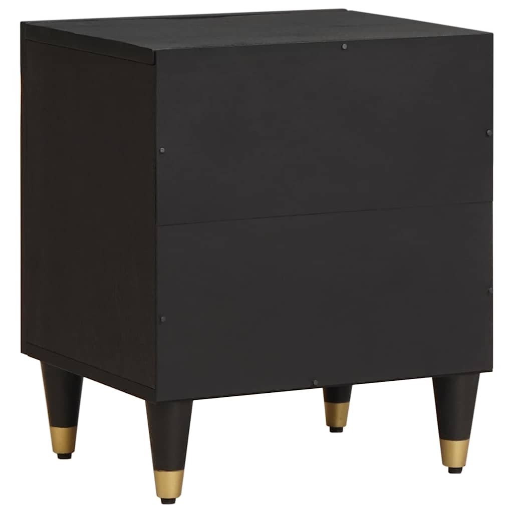 Bedside Cabinet with Door 2 stk. Schwarz 40 x 33 x 46 cm