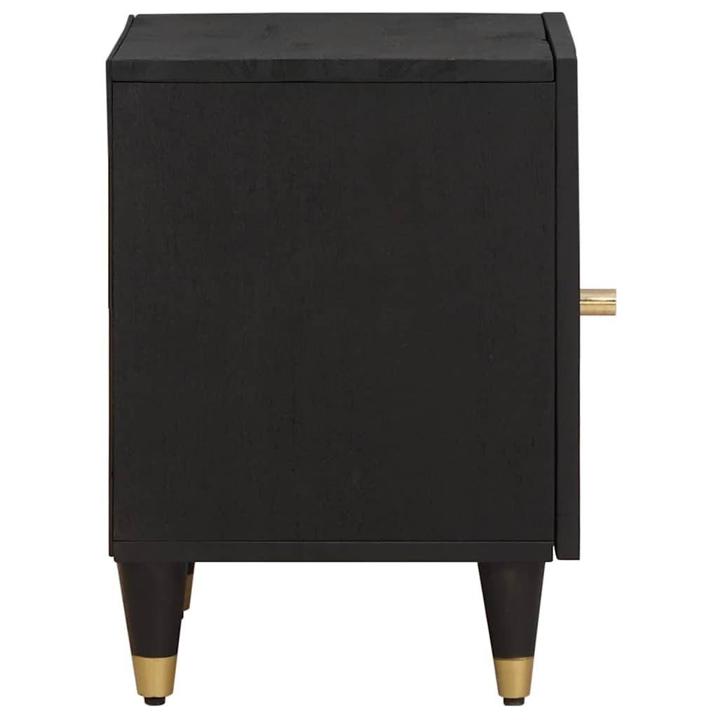 Bedside Cabinet with Door 2 stk. Schwarz 40 x 33 x 46 cm