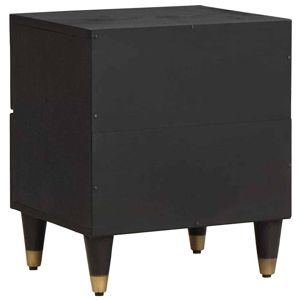 Nachttisch 2 stk. Schwarz 40 x 33 x 46 cm Massivholz Mango
