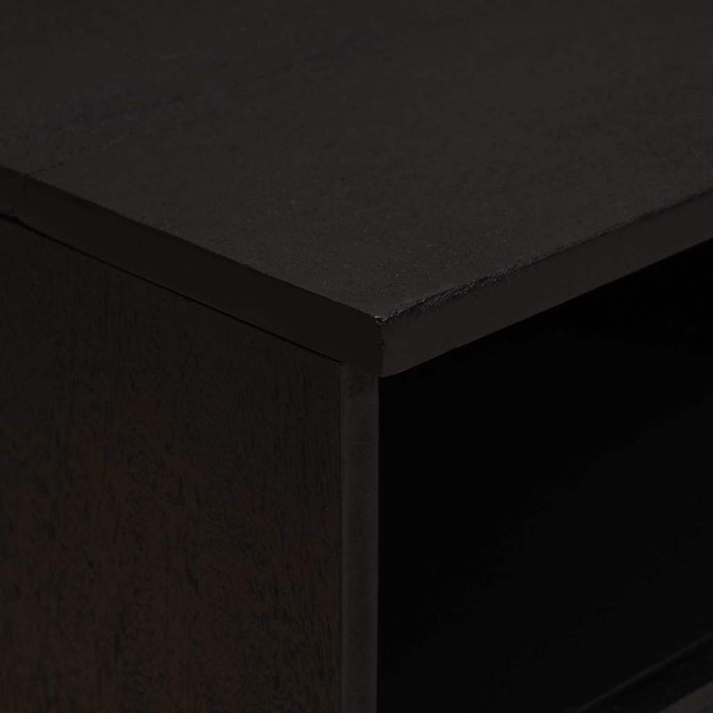 Nachttisch Schwarz 40 x 33 x 46 cm Massivholz Mango