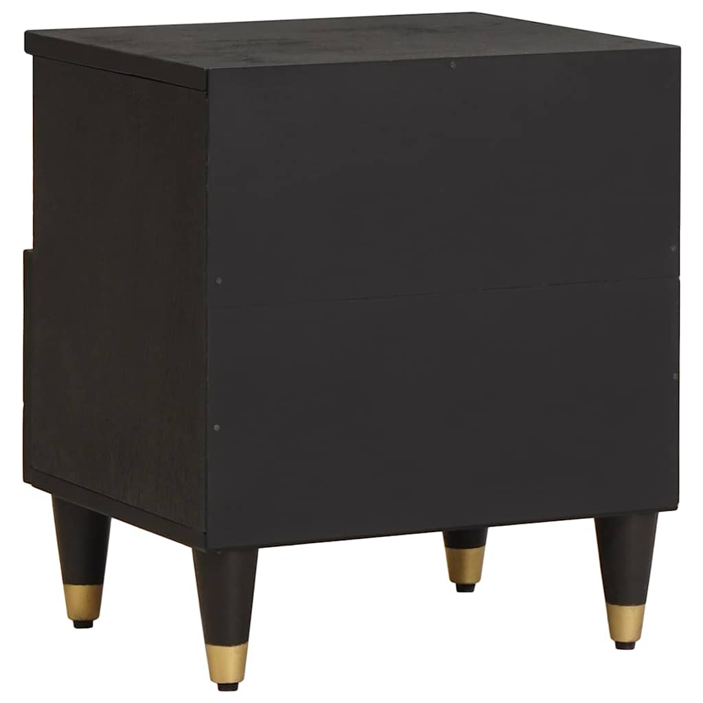 Nachttisch Schwarz 40 x 33 x 46 cm Massivholz Mango