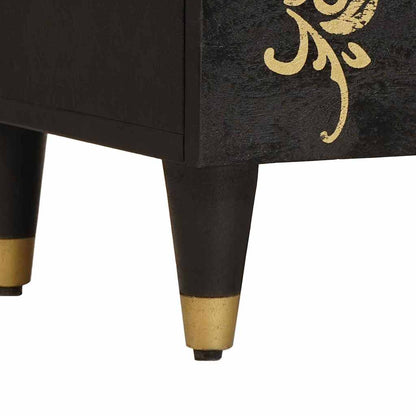 Bedside Cabinet with Door Schwarz 50 x 33 x 60 cm