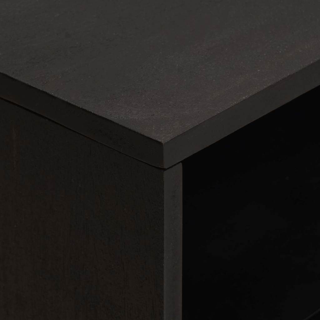 Nachttisch Schwarz 50 x 33 x 62 cm Massivholz Mango