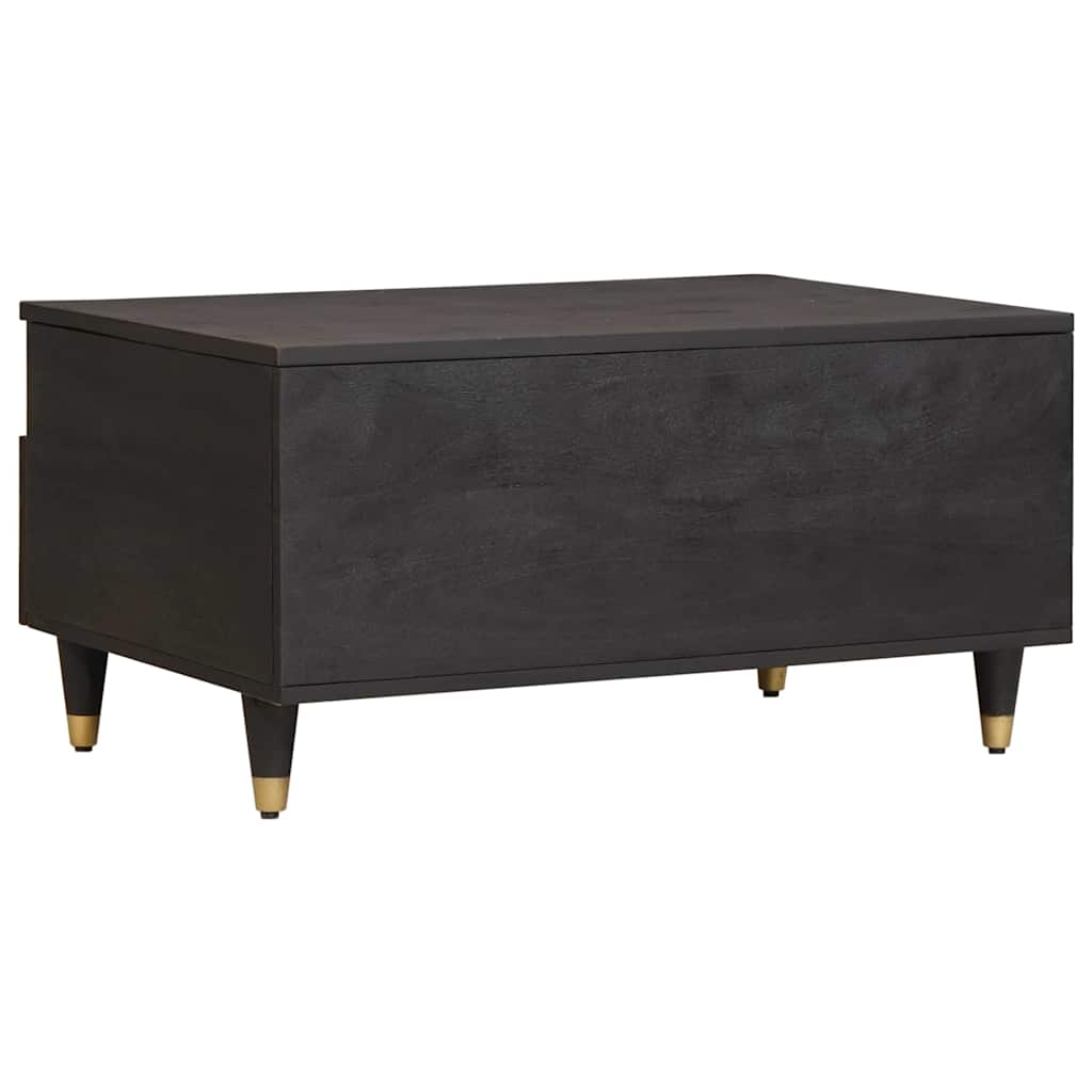Couchtisch Schwarz 80 x 54 x 40 cm Massivholz Mango
