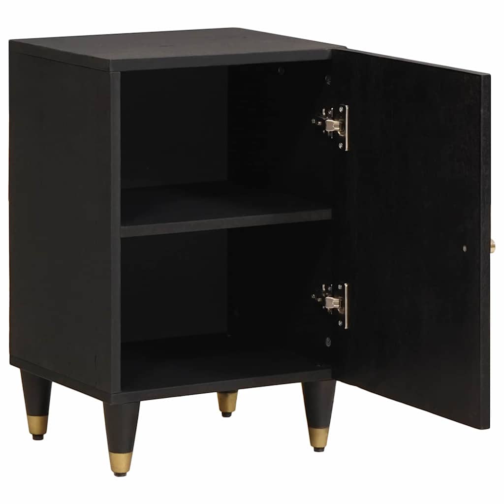 Badezimmerschrank Schwarz 38 x 33 x 58 cm Massivholz Mango